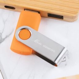 Ocadeau Clé USB orange gravée