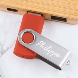 Ocadeau Clé USB rouge gravée