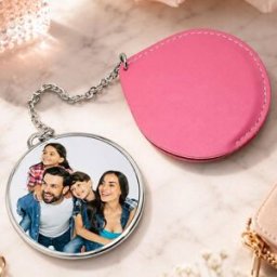 Ocadeau Miroir tissu rond photo