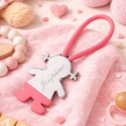 Ocadeau Porte clé fille rose