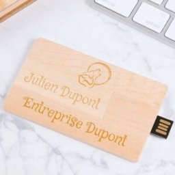 Ocadeau Carte USB bois gravée