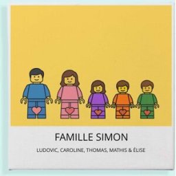 Ocadeau Tableau famille figurine brique