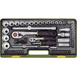 Proxxon Industrial Super-set Jeu de clés à douille en pouces 1/4 (6.3 mm), 1/2 (12.5 mm) 65 pièces 23294