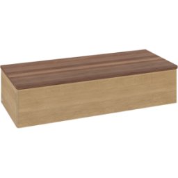 Villeroy und Boch Buffet Villeroy & Boch Antao L41002HN avec éclairage intégré, 1 tiroir, 1200 x 268 x 500 mm, façade lisse, chêne miel / noyer chaud