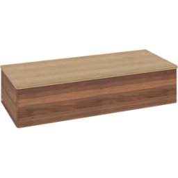 Villeroy und Boch Buffet Villeroy & Boch Antao L41001HM avec éclairage, 1 tiroir, 1200 x 268 x 500 mm, façade lisse, Noyer chaud / Chêne miel