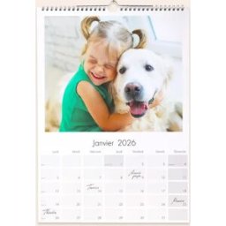 Cewe Calendrier photo 2026 avec grille de rendez-vous