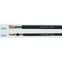 HELU 35001 Câble à gaine caoutchouc H05RR-F 2 x 0.75 mm² noir 50 m