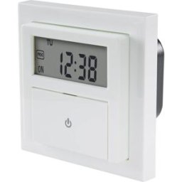 Sygonix SY-4504968 Minuterie pour montage encastré numérique programme hebdomadaire 1800 W fonction compte-à-rebours, avec cadre en saillie, fonction
