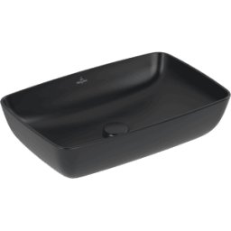 Villeroy und Boch Vasque à poser Villeroy & Boch Artis 417258R7 58 x 38 cm, rectangulaire, sans plage de robinetterie, sans trop-plein, Noir pur C-plus