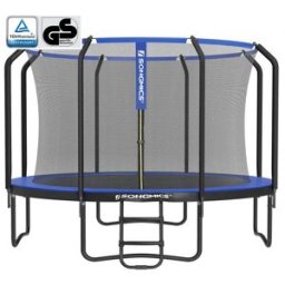 SONGMICS Trampoline de jardin avec filet de sécurité, Bleu / 366 X 90 cm