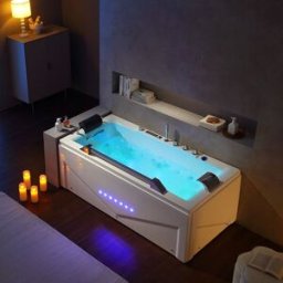 Distribain Baignoire Balnéo rectangulaire D-Cleveland 46 jets Whirlpool