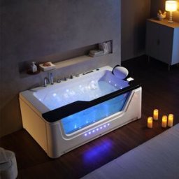 Distribain Baignoire balnéo rectangulaire Monaco 37 jets Whirlpool