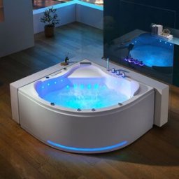 Distribain Baignoire balnéo d'angle Vesuve 81 jets Whirlpool