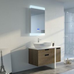 Distribain Meuble salle de bain SCARLINO 1000 Chêne Grisé