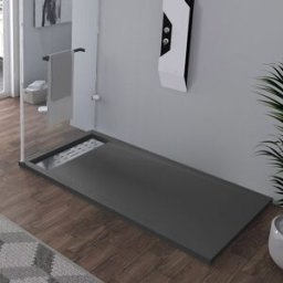Distribain Receveur en gel coat ALICANTE Graphite 160x90cm
