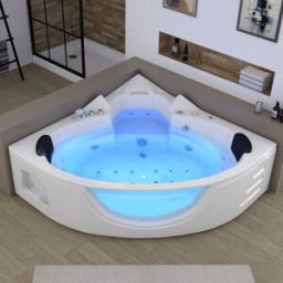 Distribain_S Baignoire Balnéo d'angle Seattle-S 26 jets Whirlpool