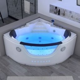 Distribain Baignoire Balnéo d'angle Escapade 27 jets Whirlpool