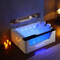 Distribain Baignoire balnéo rectangulaire Panama 51 jets Whirlpool