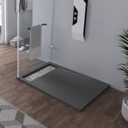 Distribain Receveur en gel coat ALICANTE Graphite 120x90 cm