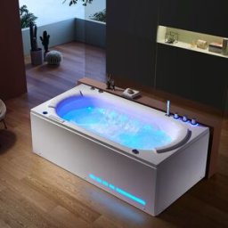 Distribain Baignoire balnéo rectangulaire Victoria 49 jets