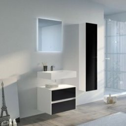 Distribain Meuble salle de bain VISENZA 600 Noir