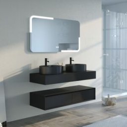 Distribain Meuble salle de bain FABRIANO 1200 Noir
