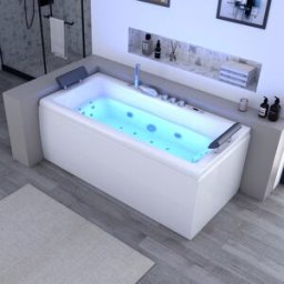 Distribain Baignoire balnéo rectangulaire Marbella 22 jets Whirlpool