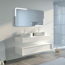 Distribain Meuble salle de bain FABRIANO 1400 Blanc
