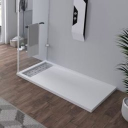Distribain Receveur en gel coat ALICANTE Blanc 140 x 80 cm
