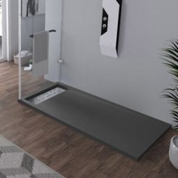 Distribain Receveur en gel coat ALICANTE Graphite 160x80cm