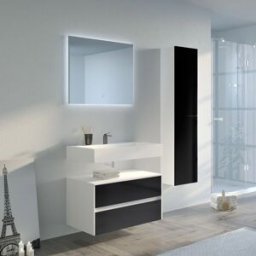 Distribain Meuble salle de bain VISENZA 800 Noir