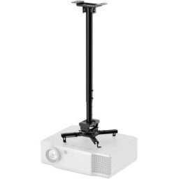 Neomounts CL25-550BL1 Support plafond pour projecteur support de plafond, réglable en hauteur, rotatif, inclinable, mobile Distance sol/plafond (max.): 114.5