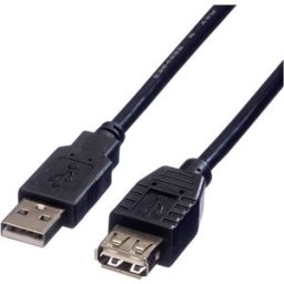 ROLINE Câble USB 2.0 Type A-A, M/F, noir, 3 m