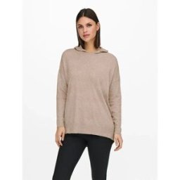 Only Sweat à Capuche Lely Loose Beige / Detail W. Melange S Femme