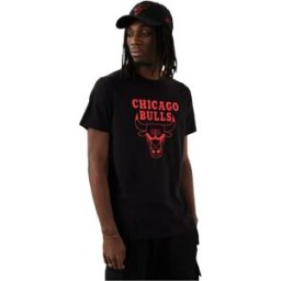 New Era T-shirt à Manches Courtes Chicago Bulls Nba Foil Black M Homme