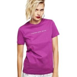 Diesel T-shirt à Manches Courtes Sily Copy Garnet 2XS Femme