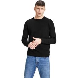 Jack & Jones Pull Essential Basic Knitted Black M Homme