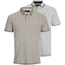 Jack & Jones Polo à Manches Courtes Paulos 2 Unités Crockery / Pack W Lgm S Homme