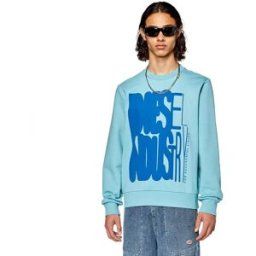 Diesel Sweat-shirt Ginn K37 Light Blue M Homme