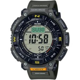 Casio Montre Pro-trek Lcd Black / Olive Green / Mineral One Size Homme