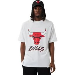 New Era T-shirt à Manches Courtes Chicago Bulls Nba Script Mesh White / Front Door Red XL Homme