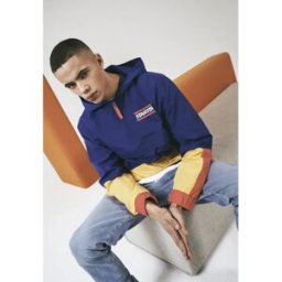 Starter Black Label Veste Starter Multicolored Logo Coupe Vent rouge / bleu / jaune XS Homme