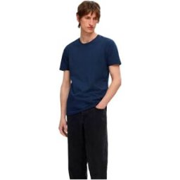 Selected T-shirt à Manches Courtes Roland 3 Unités Navy Blazer 2XL Homme