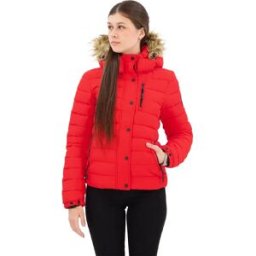 Superdry Veste Classic Faux Fur Fuji High Risk Red S Femme
