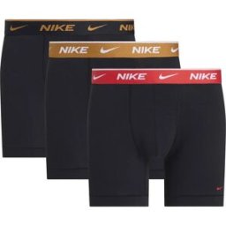 Nike Boxers Eday Brief 3 Unités Black / Light Crimson / Desert Ochre S Homme