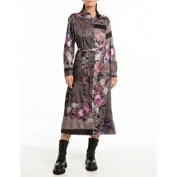 Replay Robe Longue à Manches Longues W9086 .000.74954 Blue With White Micro Triangle L Femme