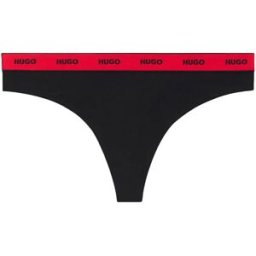 Hugo String Stripe 10240727 3 Unités Black XL Femme