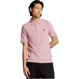 Lyle & Scott Polo à Manches Courtes Plain Pink Light M Homme