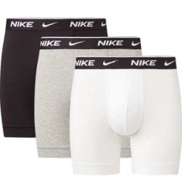 Nike Boxers Eday Brief 3 Unités White / Grey Heather / Black M Homme