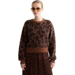 Scotch & Soda Pull Fuzzy Peace Leopard L Femme